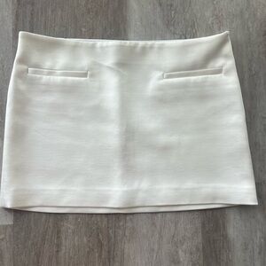 Zara White satin skirt